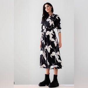Psophia black and white dress